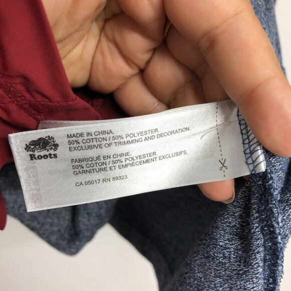 Roots Men's Navy Blue Roots beaver logo raglan sleeve tee SP - Picture 9 of 16